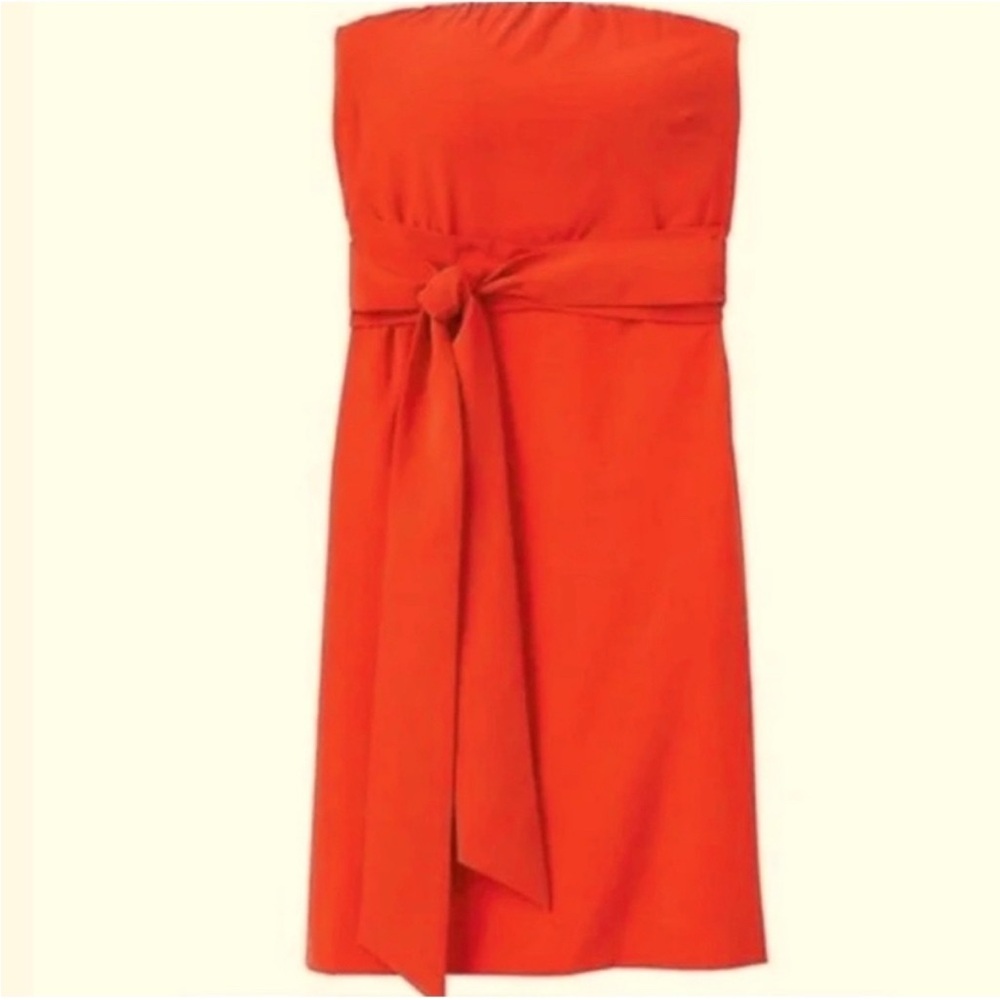 Athleta Strapless Dress in Bold Orange